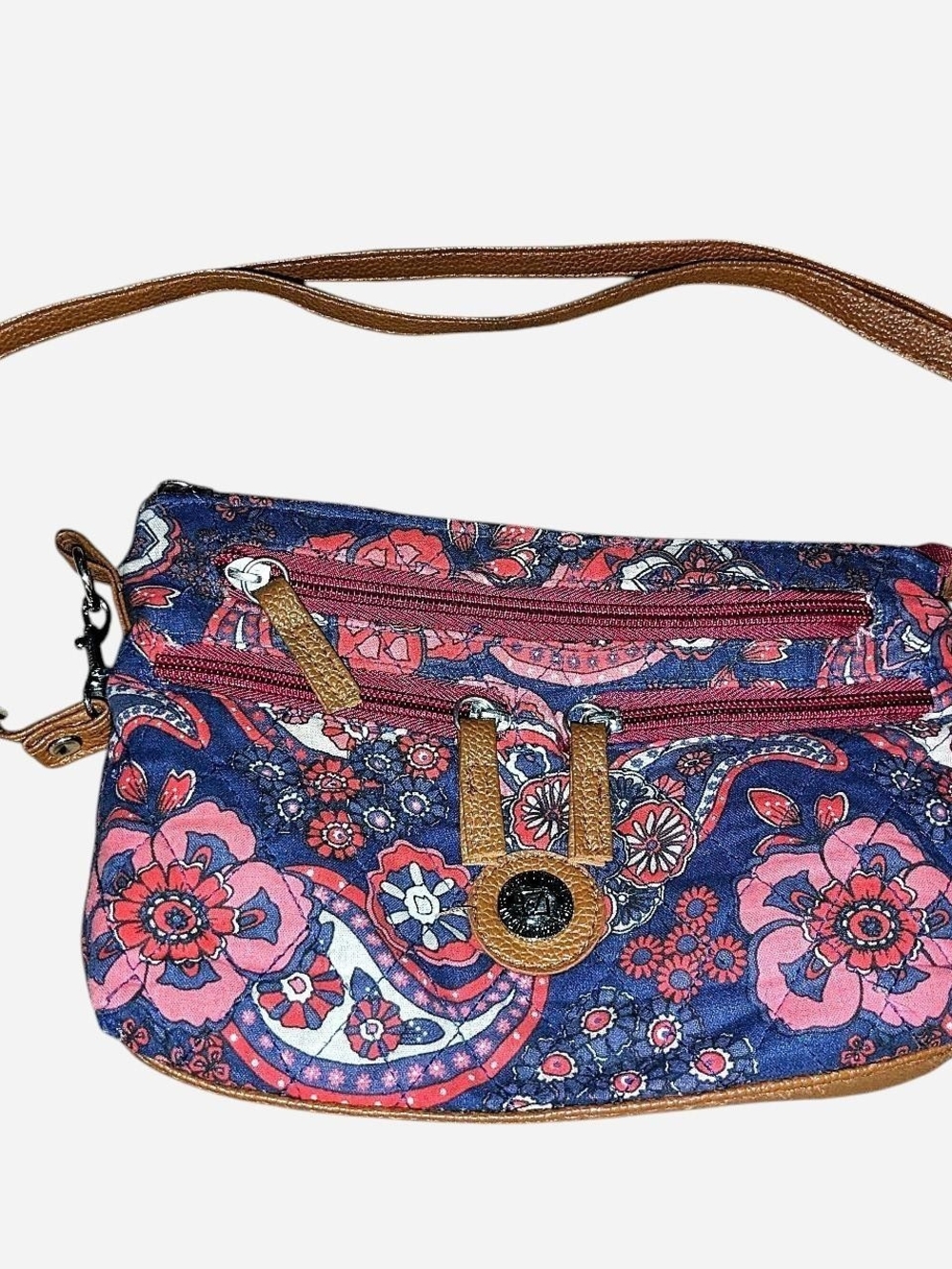 Stone Mountain Accessories Navy & Pink Floral Crossbody